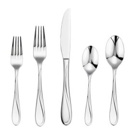 Commercial & Household 30Pcs Flatware Tableware (Color: Silver, Type: Flatware Set)